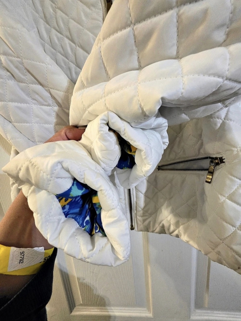 Ruby Rd Quilted Jacket in White Size 14 - Picture 8 of 10